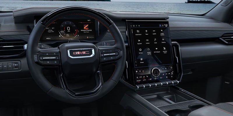 Modern touchscreen infotainment system in the 2026 GMC Acadia.