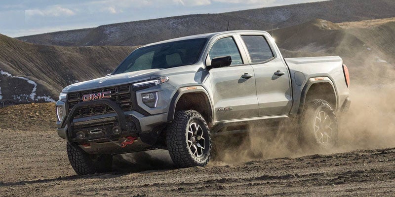 2026 GMC Canyon cruising in dessert area
