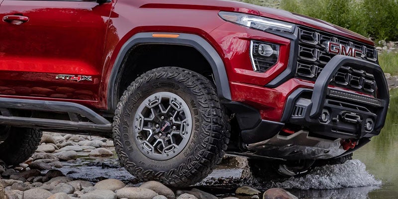 Rugged tire design featured on the 2026 GMC Canyon.