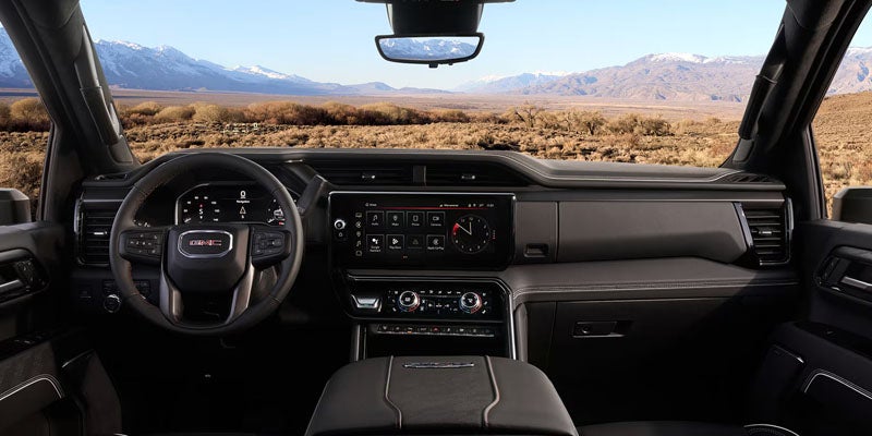 dashboard of 2026 GMC sierra 3500HD