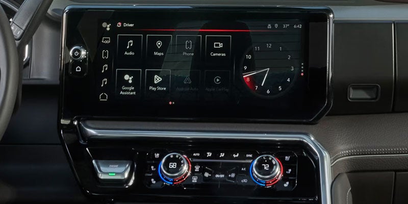 Advanced infotainment display integrated into the 2026 GMC Sierra 3500HD